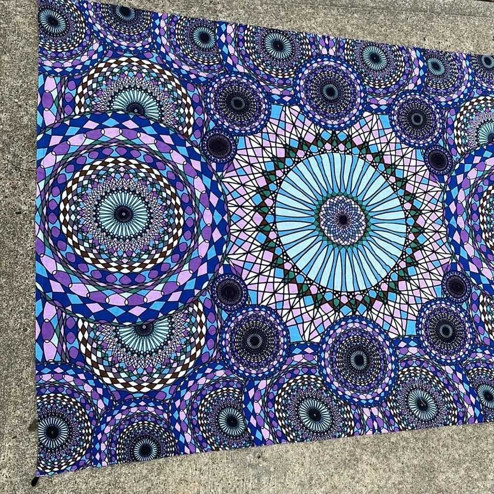 Sunshine Joy 3D Geometric Rings Tapestry